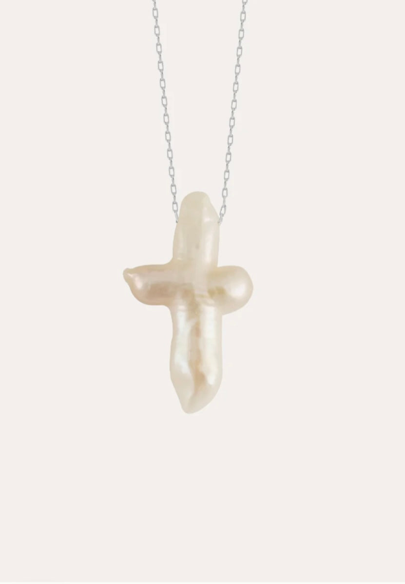 Pearl Cross Necklace