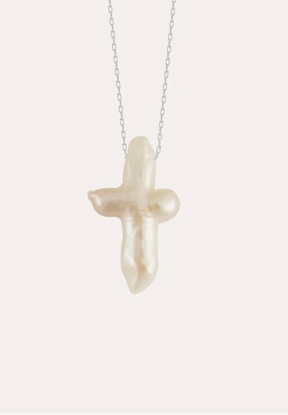 Pearl Cross Necklace
