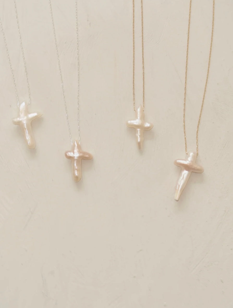 Pearl Cross Necklace