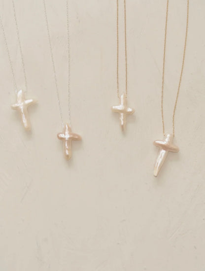 Pearl Cross Necklace
