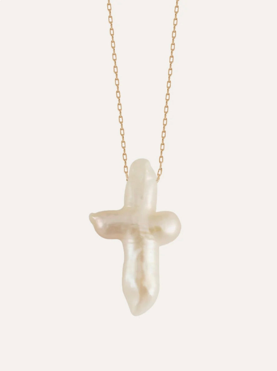 Pearl Cross Necklace