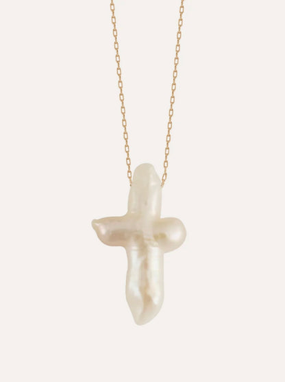 Pearl Cross Necklace