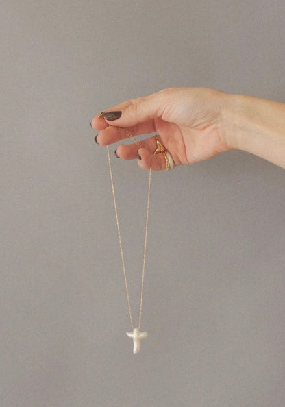 Pearl Cross Necklace