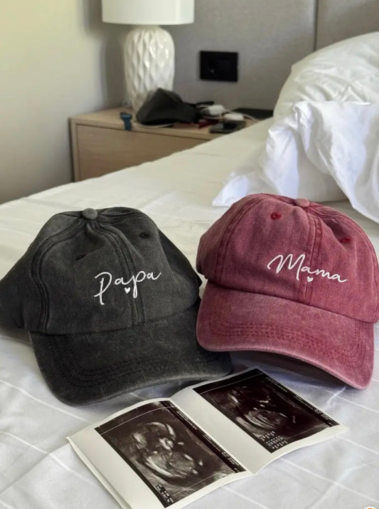 Mama and Papa Keepsake Caps